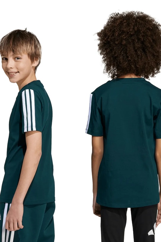 adidas t-shirt bawełniany dziecięcy JY4969 zielony