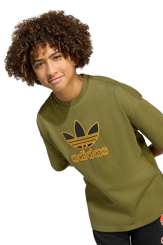 Детская хлопковая футболка adidas Originals JZ4078