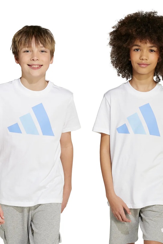 adidas tricou de bumbac pentru copii print alb KB7310