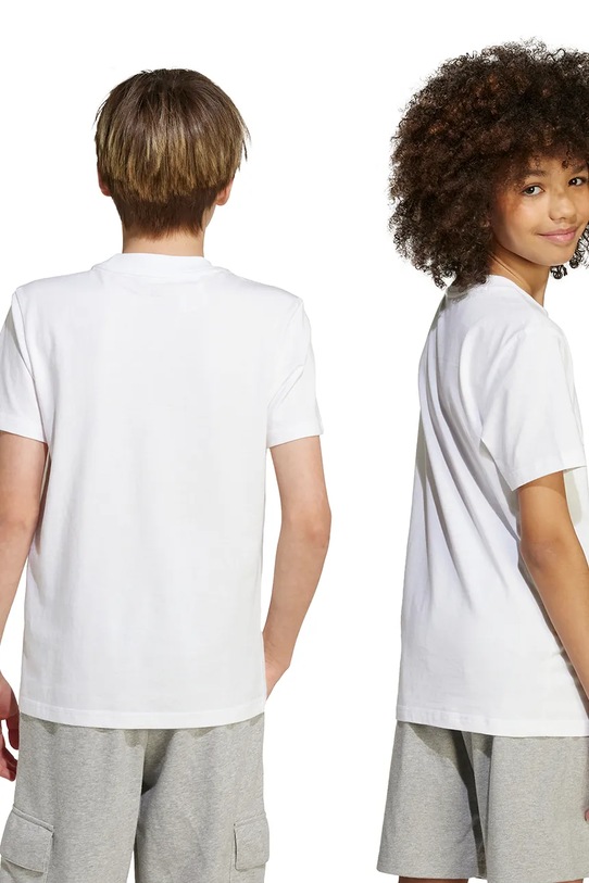 adidas tricou de bumbac pentru copii KB7310 alb