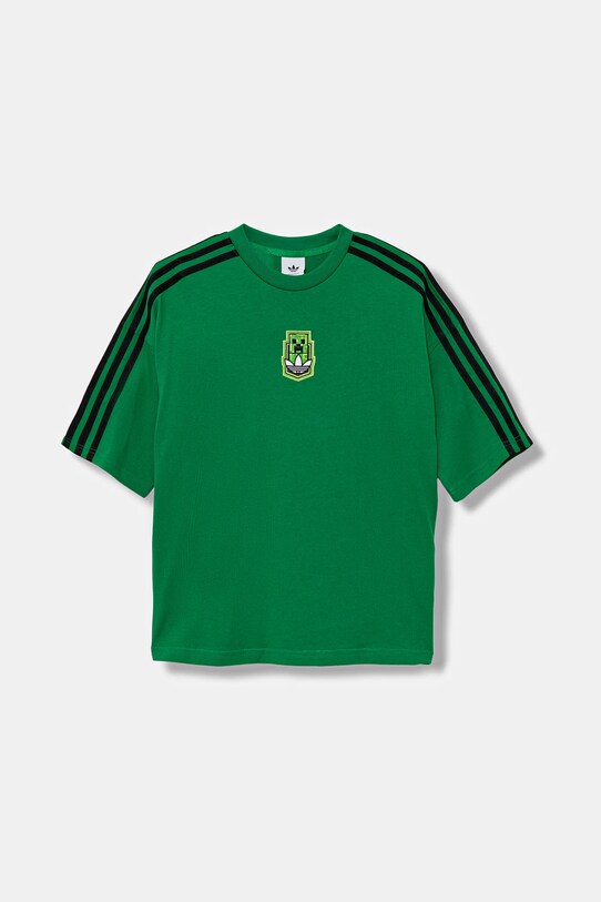 Детская хлопковая футболка adidas Originals MINECRAFT хлопок зелёный KD9829