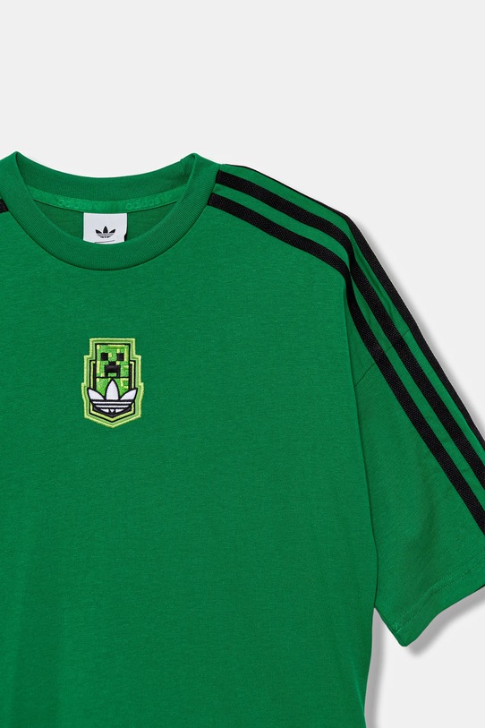 Детска памучна тениска adidas Originals MINECRAFT зелен KD9829