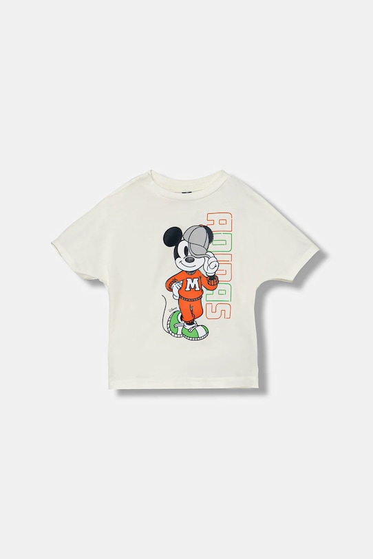 adidas t-shirt dziecięcy nadruk beżowy JL9169