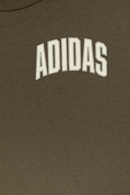 Момче Детска памучна тениска adidas JL9195 зелен