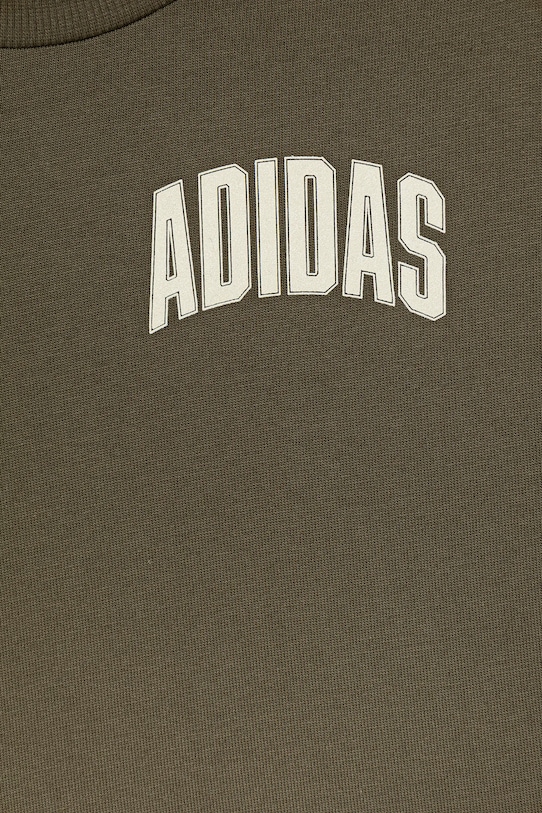 Детская хлопковая футболка adidas зелёный JL9195