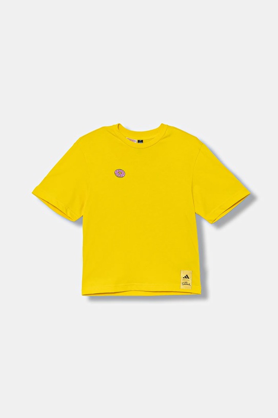 adidas tricou de bumbac pentru copii JM0818 galben AW25