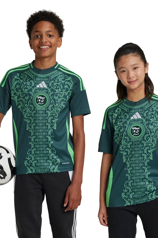 Παιδικό μπλουζάκι adidas Performance FAF απλικέ πράσινο IT2736