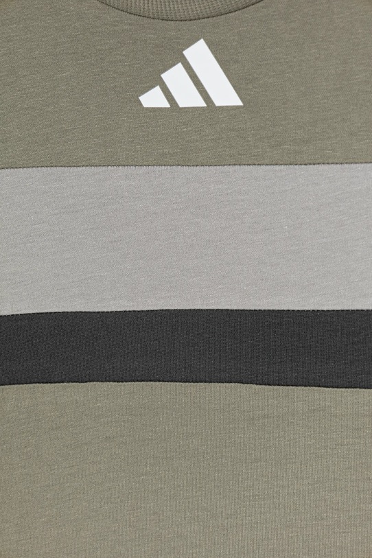 Детска памучна тениска adidas зелен JN2246