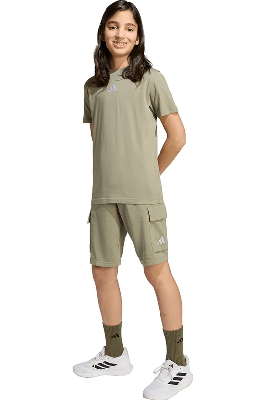 Κοριτσίστικα Παιδικό βαμβακερό μπλουζάκι adidas JW3492 πράσινο