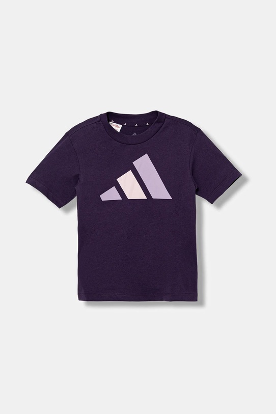 Dětské bavlněné tričko adidas JY0300 fialová AW25