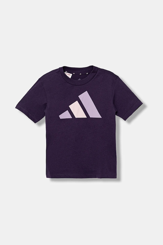 Dětské bavlněné tričko adidas JY0300 fialová AW25