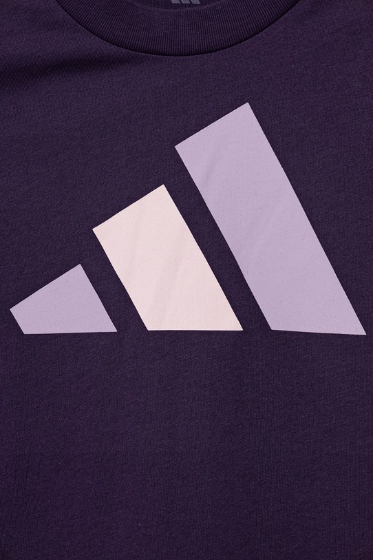 Dětské bavlněné tričko adidas fialová JY0300
