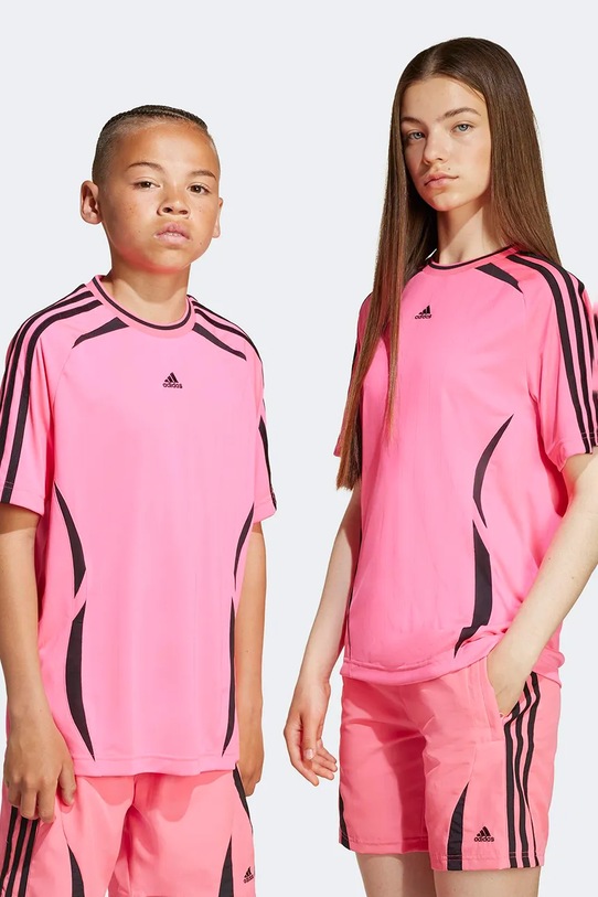 adidas Originals t-shirt dziecięcy aplikacja różowy JY6320