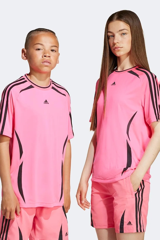 adidas Originals t-shirt dziecięcy aplikacja różowy JY6320