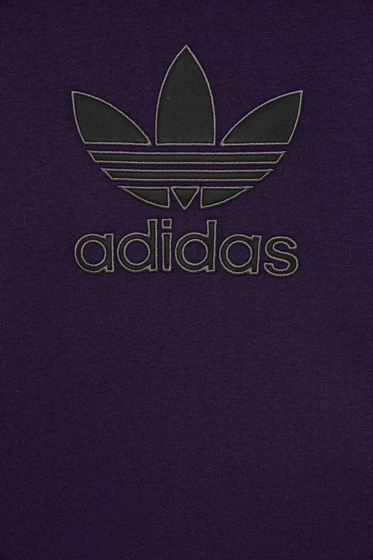 Παιδικό βαμβακερό μπλουζάκι adidas Originals μωβ JY6421