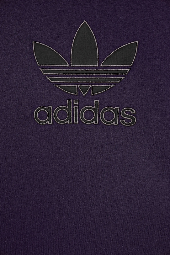 Dječja pamučna majica kratkih rukava adidas Originals ljubičasta JY6421