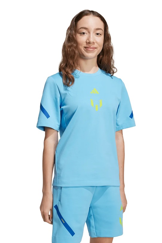 Chłopiec adidas Performance t-shirt dziecięcy MESSI KB2123 niebieski