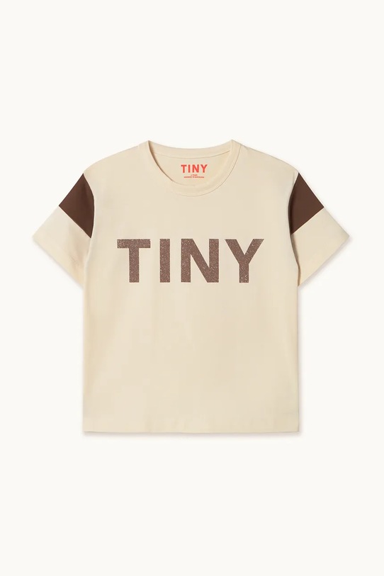 Tinycottons tricou de bumbac pentru copii TINY COLOR BLOCK TEE AW25.264 bej AW25