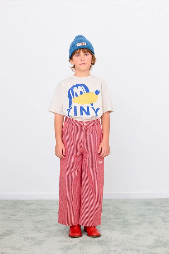 Tinycottons maglietta per bambini TINY DOG GRAPHIC TEE beige AW25.311