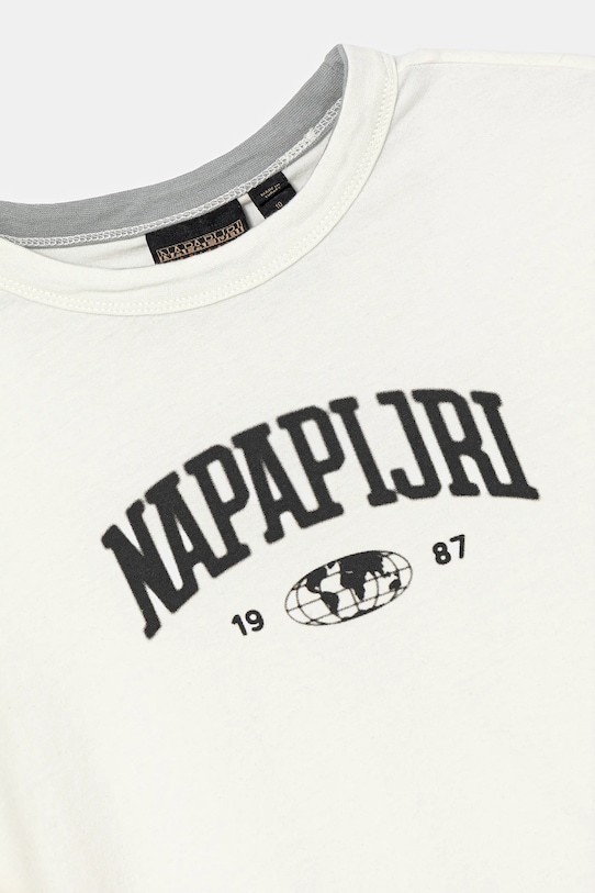 Chłopiec Napapijri t-shirt bawełniany dziecięcy S-INOT NP0A891F2061.134.172 beżowy