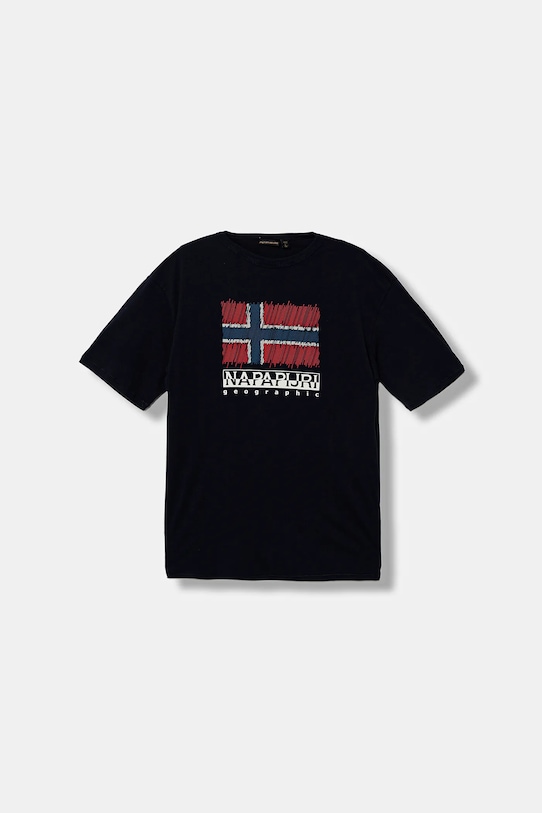 Dětské bavlněné tričko Napapijri S-ADIGE kulatý námořnická modř NP0A88ZW1761.134.172
