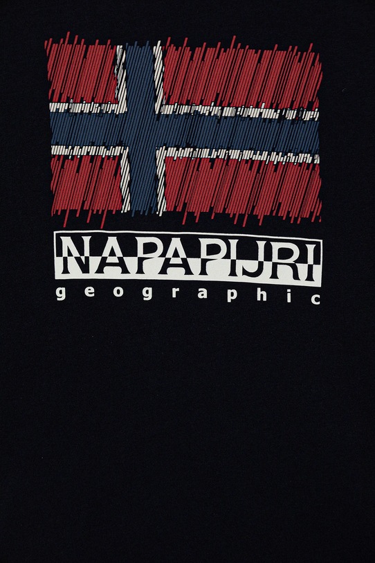 Chłopiec Napapijri t-shirt bawełniany dziecięcy S-ADIGE NP0A88ZW1761.134.172 granatowy