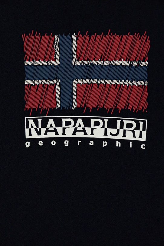 Chłopiec Napapijri t-shirt bawełniany dziecięcy S-ADIGE NP0A88ZW1761.98.128 granatowy