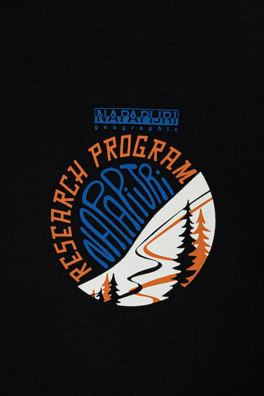 Chłopiec Napapijri t-shirt bawełniany dziecięcy S-ADIGE NP0A88ZWF0N1.98.128 czarny