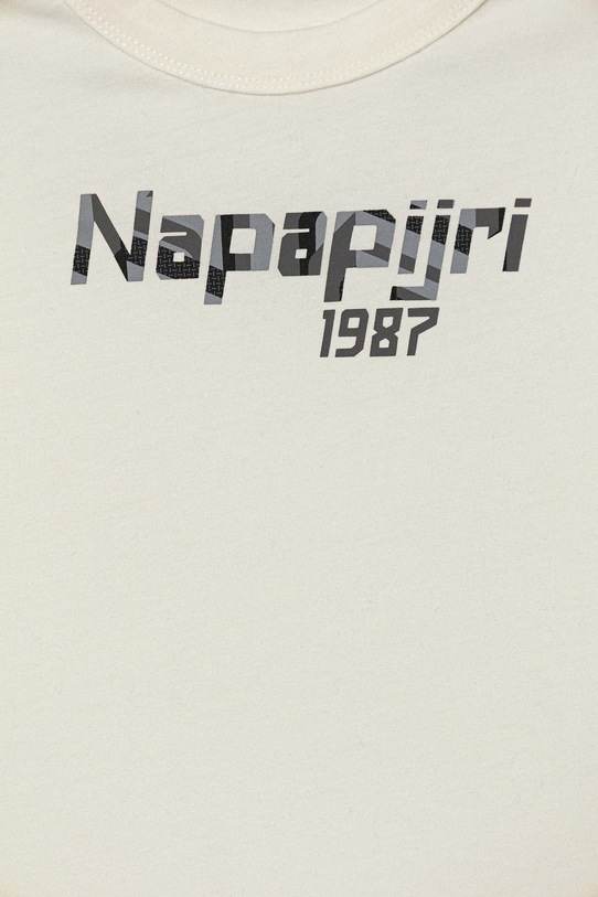 Chłopiec Napapijri t-shirt bawełniany dziecięcy S-PRIMIERO NP0A88ZY2061.98.128 beżowy