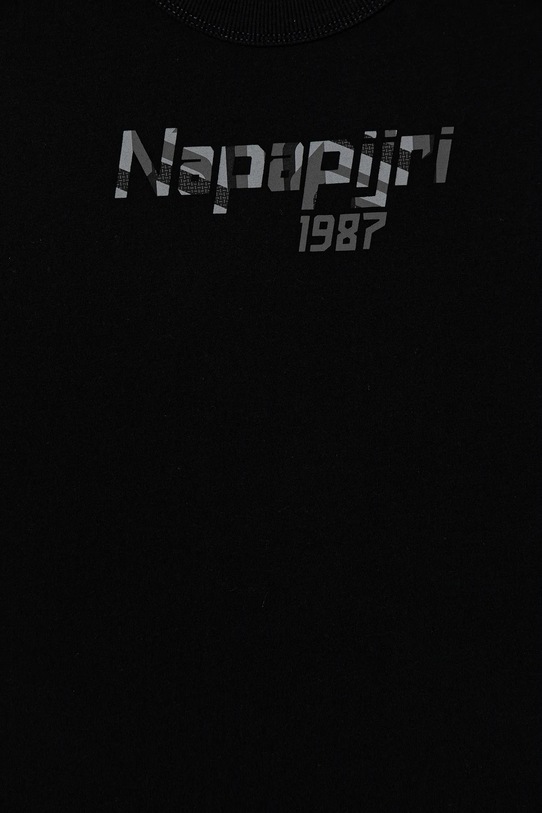 Chłopiec Napapijri t-shirt bawełniany dziecięcy S-PRIMIERO NP0A88ZY9411.134.172 czarny