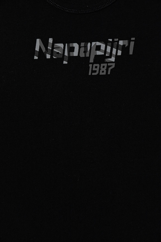CHLAPEC Dětské bavlněné tričko Napapijri S-PRIMIERO NP0A88ZY9411.134.172 černá