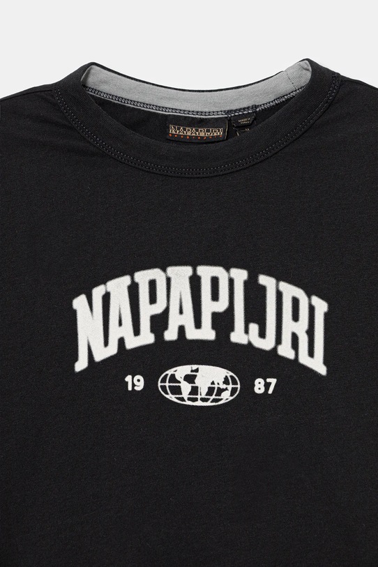 Chłopiec Napapijri t-shirt bawełniany dziecięcy S-INOT NP0A891F9411.134.172 czarny
