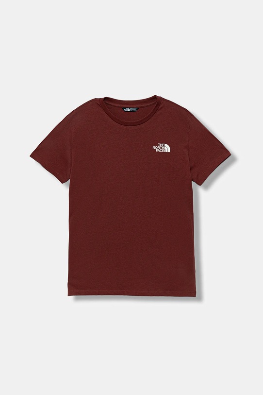 The North Face t-shirt dziecięcy TEEN SIMPLE DOME REGULAR SS TEE pozostałe bordowy NF0A87T40VO1