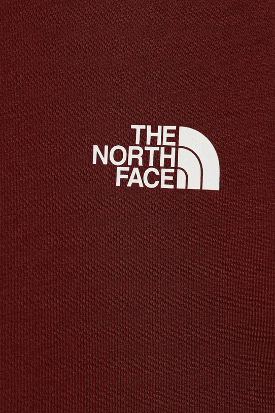 Chłopiec The North Face t-shirt dziecięcy TEEN SIMPLE DOME REGULAR SS TEE NF0A87T40VO1 bordowy