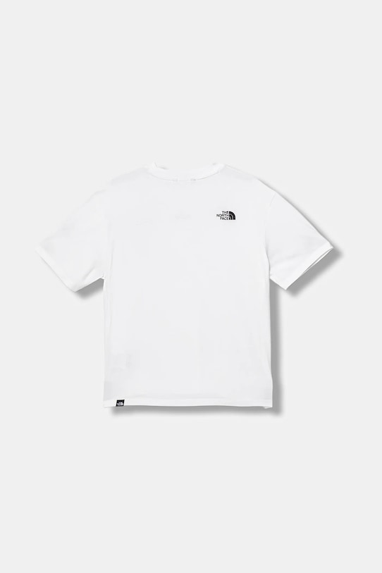 The North Face tricou de bumbac pentru copii TEEN ESSENTIAL OVERSIZE SS TEE NF0A8EFPFN41 alb AW25