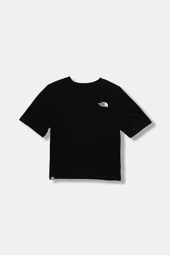 The North Face tricou de bumbac pentru copii TEEN ESSENTIAL OVERSIZE SS TEE NF0A8EFPJK31 negru AW25