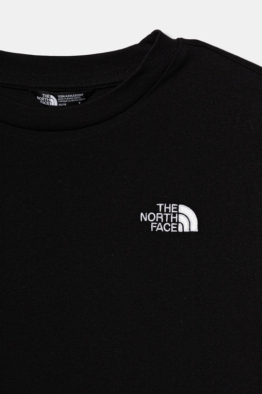 Băieți The North Face tricou de bumbac pentru copii TEEN ESSENTIAL OVERSIZE SS TEE NF0A8EFPJK31 negru