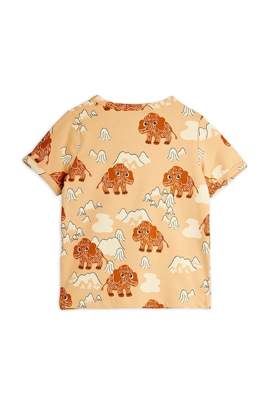 Mini Rodini t-shirt dziecięcy Mammoths 25720103 beżowy AW25