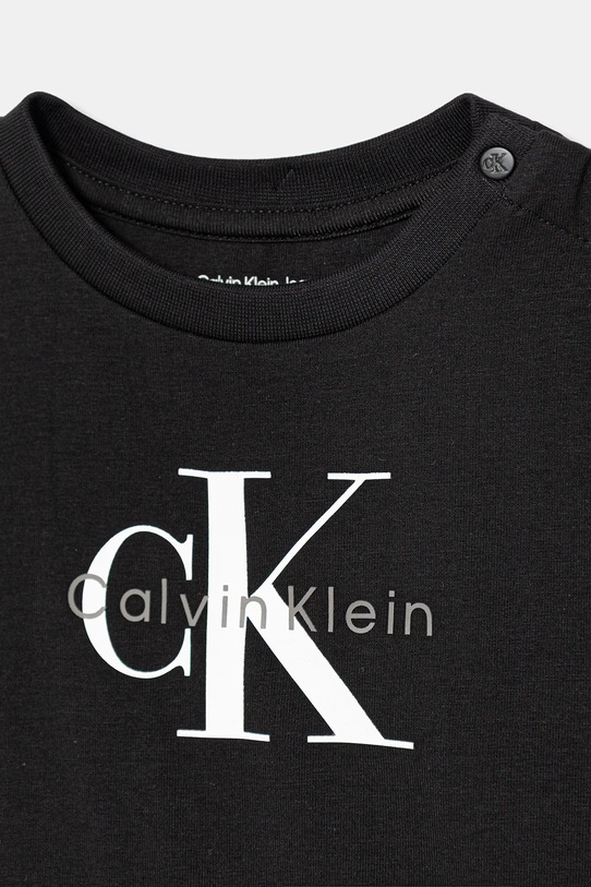 Deklice Kratka majica za dojenčka Calvin Klein Jeans IN0IN00334.9BYA črna