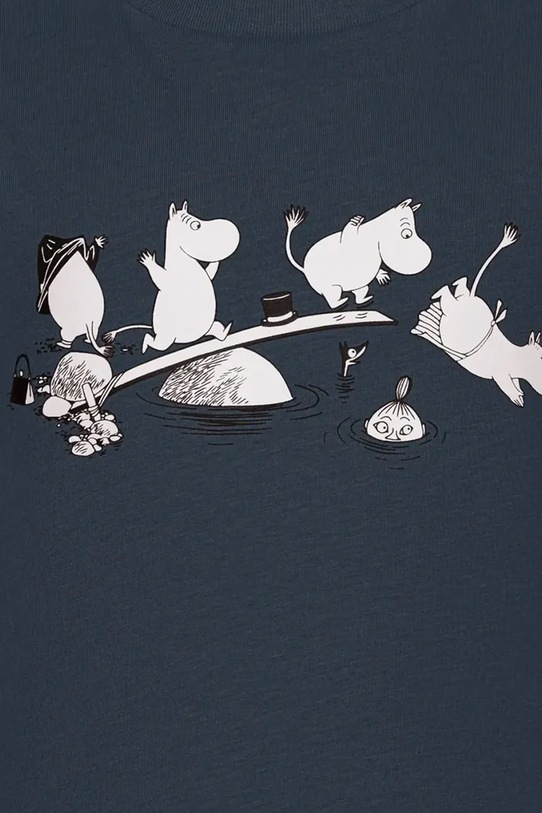 Jack Wolfskin t-shirt bawełniany dziecięcy MOOMIN T-SHIRT K granatowy A65461