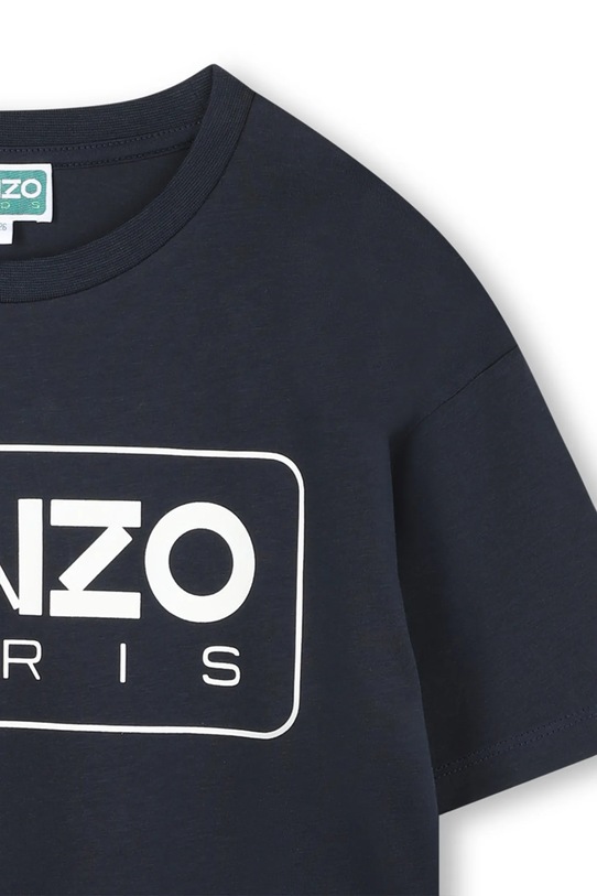 Chłopiec Kenzo Kids t-shirt bawełniany dziecięcy K61494.114.150 granatowy