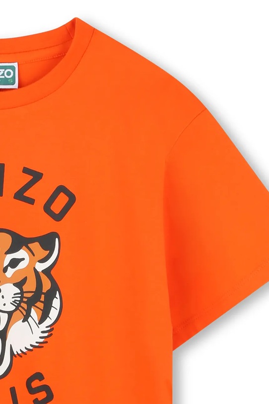 Chłopiec Kenzo Kids t-shirt bawełniany dziecięcy K61505.114.150 pomarańczowy