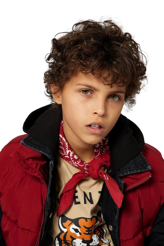 Kenzo Kids t-shirt bawełniany dziecięcy K61505.162 beżowy