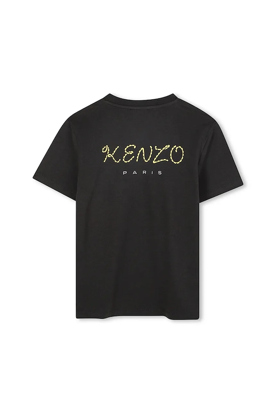 Дитяча бавовняна футболка Kenzo Kids K61506.114.150 чорний AW25