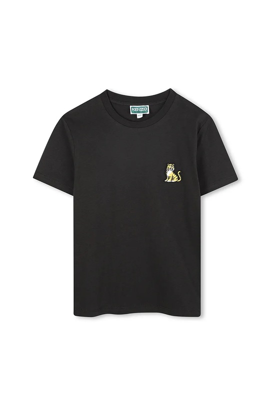 Παιδικό βαμβακερό μπλουζάκι Kenzo Kids στάμπα μαύρο K61506.162