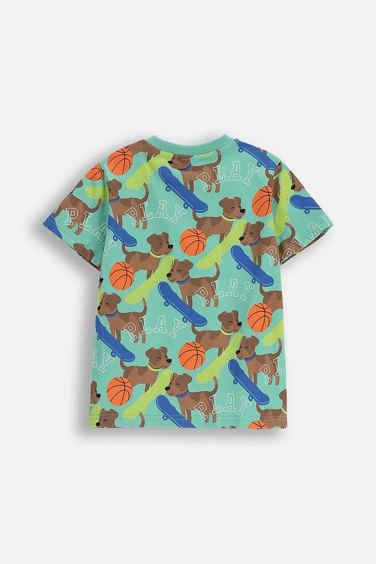 Coccodrillo t-shirt bawełniany dziecięcy ZC5143202ABK zielony AW25