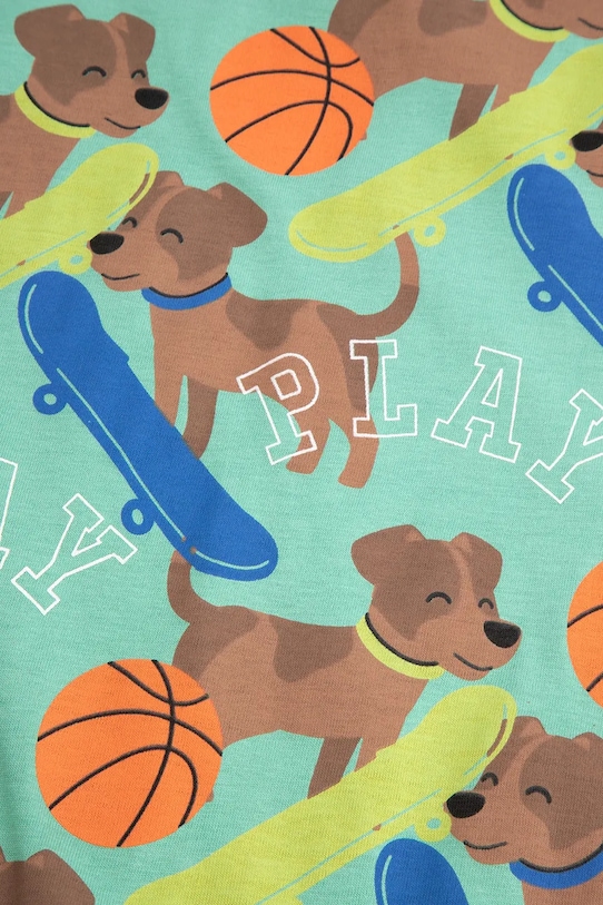 Παιδικό βαμβακερό μπλουζάκι Coccodrillo πράσινο ZC5143202ABK