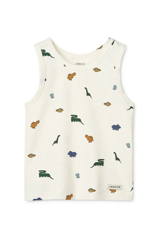 Dječaci Dječji top s pamukom Liewood Faris Printed Tank Top 2-pack 2-pack LW20285.9BYA bež