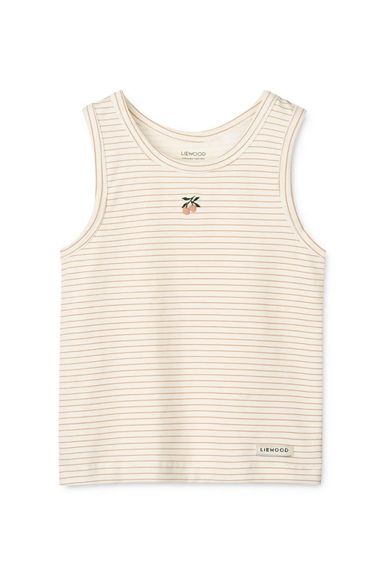 Dětský top s bavlnou Liewood Faris Printed Tank Top 2-pack 2-pack LW20285.9BYA béžová AW25