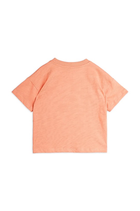 Mini Rodini t-shirt bawełniany dziecięcy Bear 25720107 pomarańczowy AW25